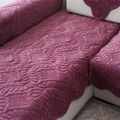 PELUCHA - Plaid de canapé antidérapante en peluche Housse de France
