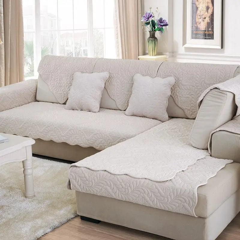 PELUCHA - Plaid de canapé antidérapante en peluche Housse de France