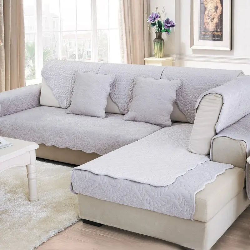 PELUCHA - Plaid de canapé antidérapante en peluche Housse de France