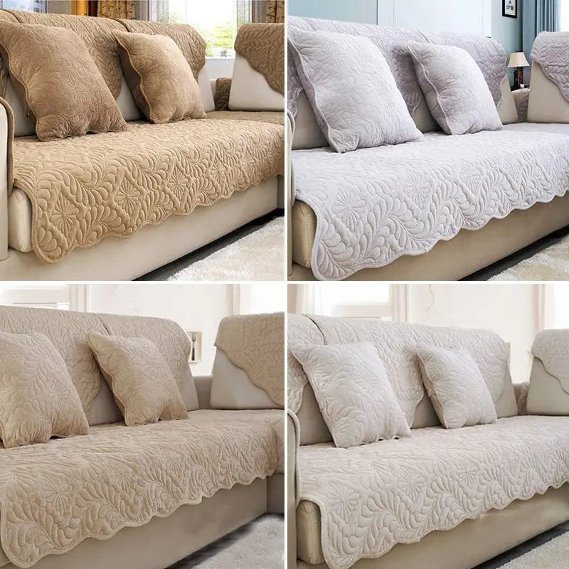 PELUCHA - Plaid de canapé antidérapante en peluche Housse de France