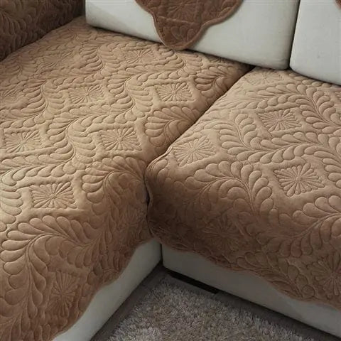 PELUCHA - Plaid de canapé antidérapante en peluche Housse de France