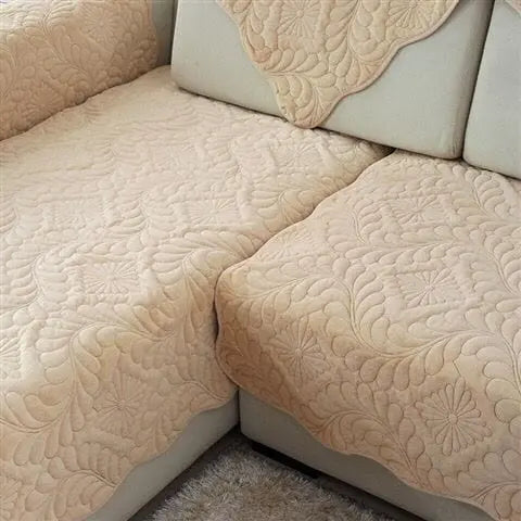 PELUCHA - Plaid de canapé antidérapante en peluche Housse de France