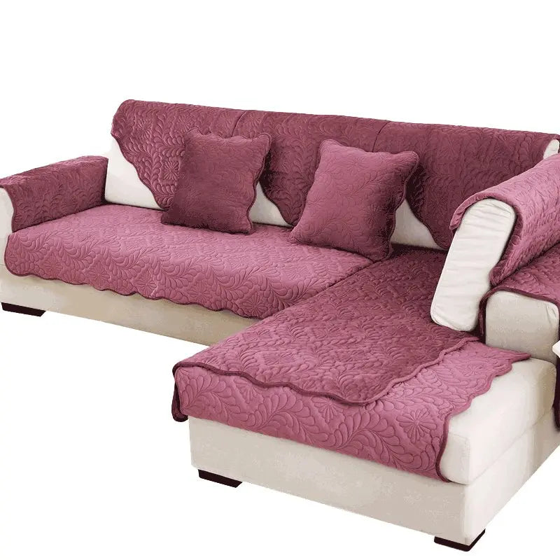 PELUCHA - Plaid de canapé antidérapante en peluche Housse de France