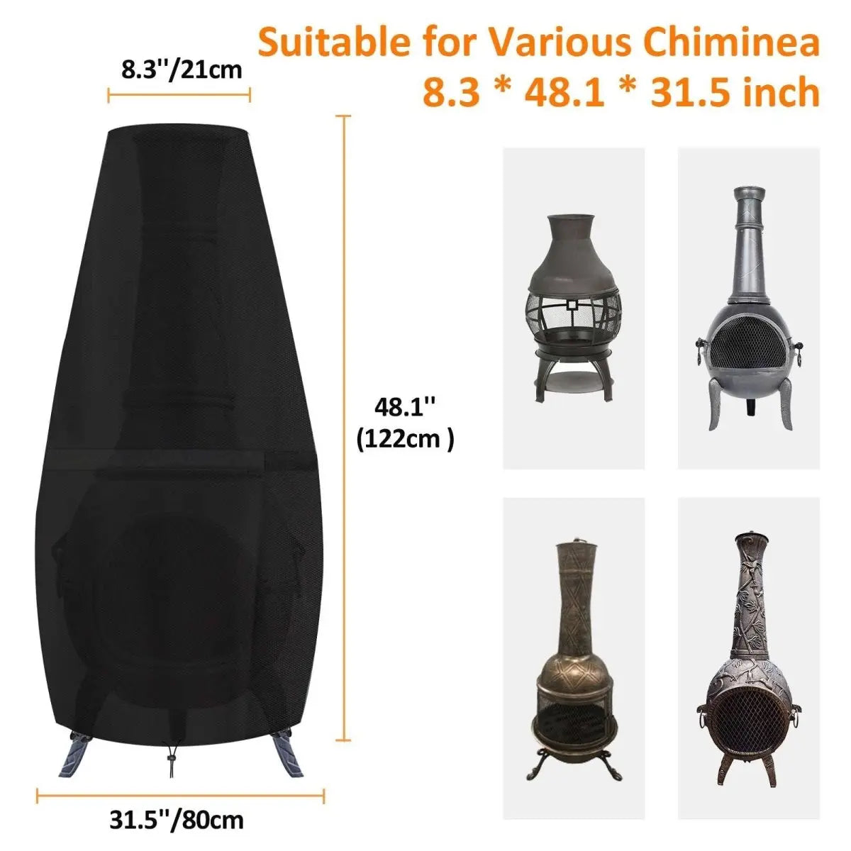 POELLO - Couverture de chauffage de terrasse extérieur protecteur de poele à chauffer - Housse de France