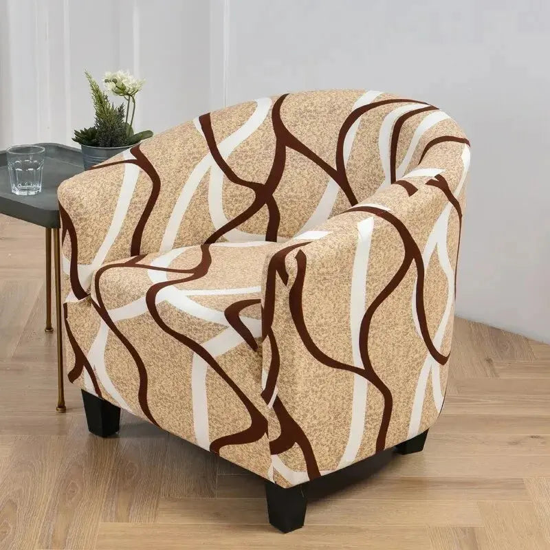 Housse fauteuil club floral SOLVIA