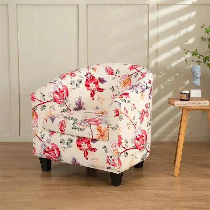 Housse fauteuil club floral SOLVIA