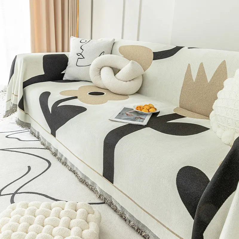 Plaid Canapé Antidérapant BELMIRO Yb Clover Khaki-180x280cm