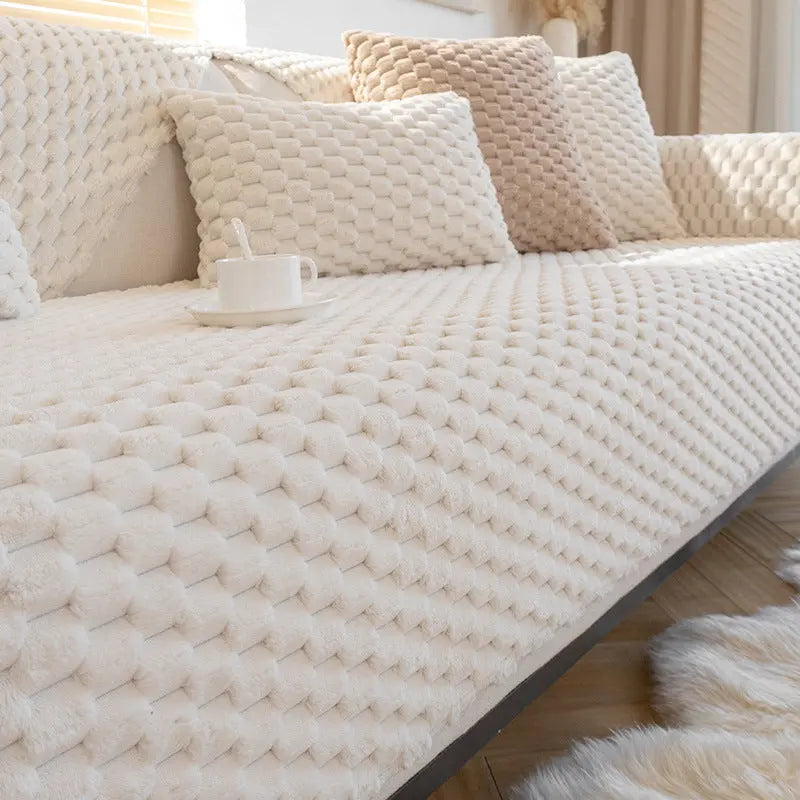 Plaid Canapé Antidérapant Lugano Honeycomb TR Beige-70X180CM