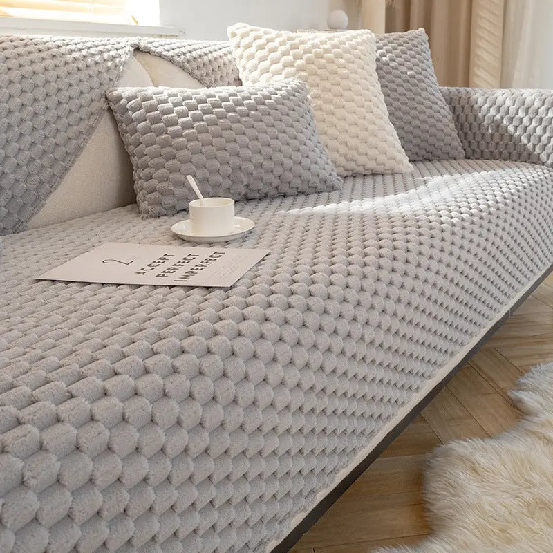 Plaid Canapé Antidérapant Lugano Honeycomb TR Gray-70X70CM