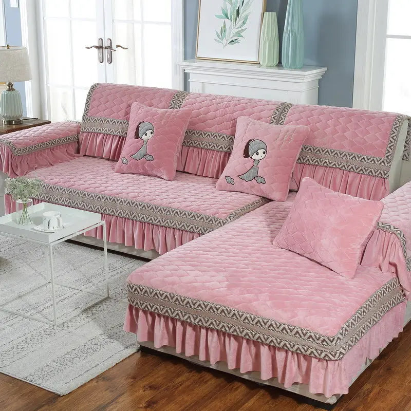Plaid Canapé Antidérapant SERENO Pink-80X160