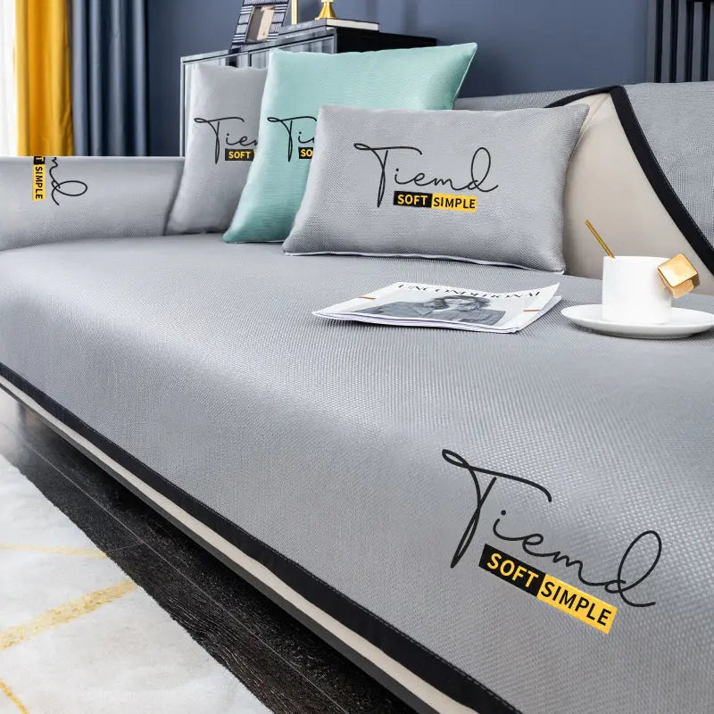 Plaid Canapé Antidérapant SILKO Arctic grey-70x180cm