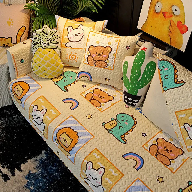 "Plaid Canapé Cartoon COTTONEX"