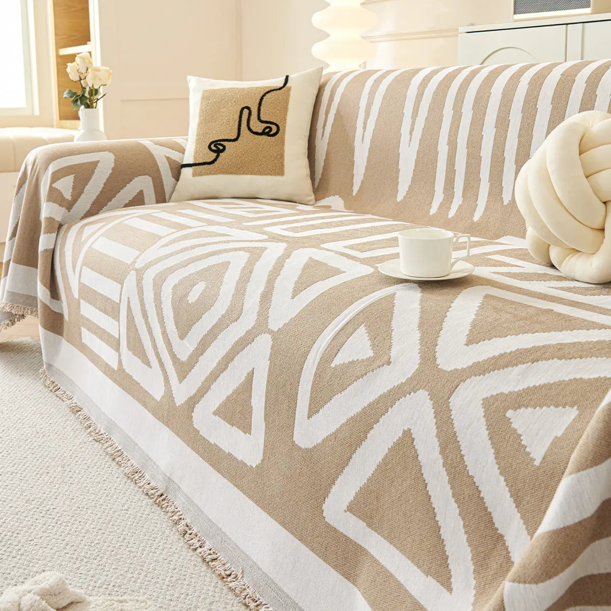 Plaid Canapé Chenille BohoYB Coffee-180*360cm