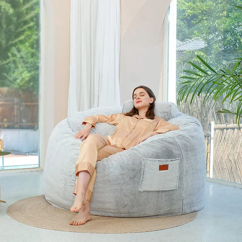 Plaid Canapé Fourrure Douce NERAMI Grey-175x76cm