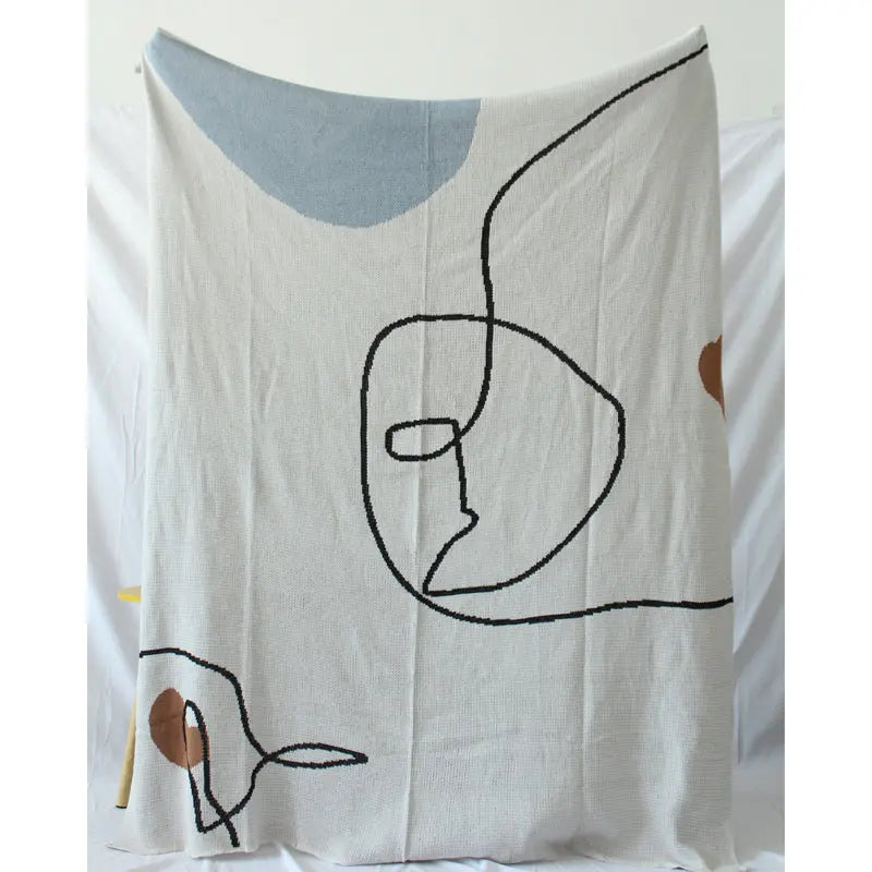 Plaid Canapé Geometric Nordic TASSILO Abstract lines-160X260cm