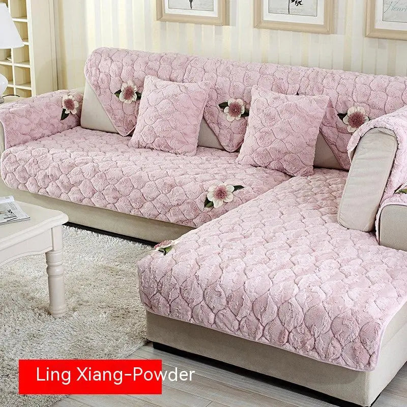 Plaid Canapé Hiver Douillet LYXOR Lingxiang Pink-110 × 210