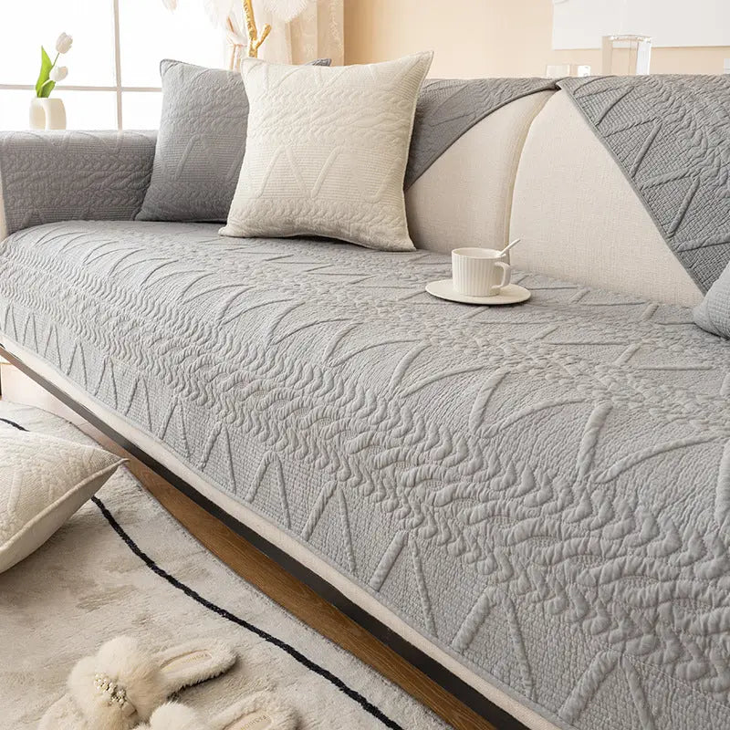 Plaid Canapé Moderne Antidér Glora Leisurely light grey-90x240cm