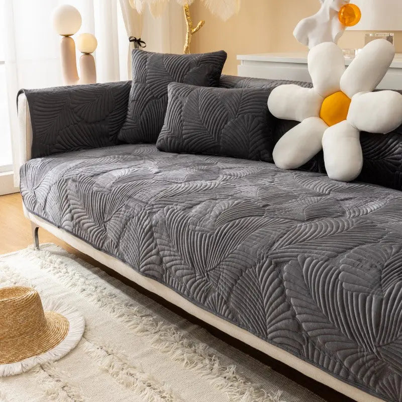 Plaid Canapé Moderne Luxe NORDA Dark Gray-90X120cm