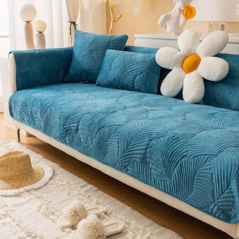 Plaid Canapé Moderne Luxe NORDA Sapphire Blue-70X210cm