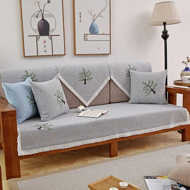 Plaid Canapé Moderne SOFLIN Youth tree grey-110x240cm