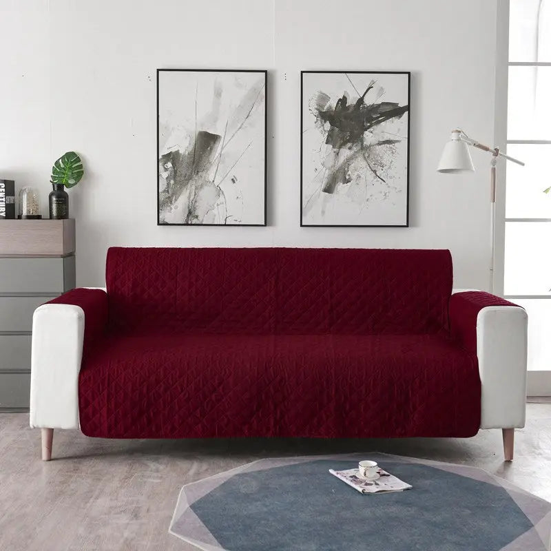 Plaid Canapé Moderne VIVADOW Lattice sofa cover red-Single 55x196