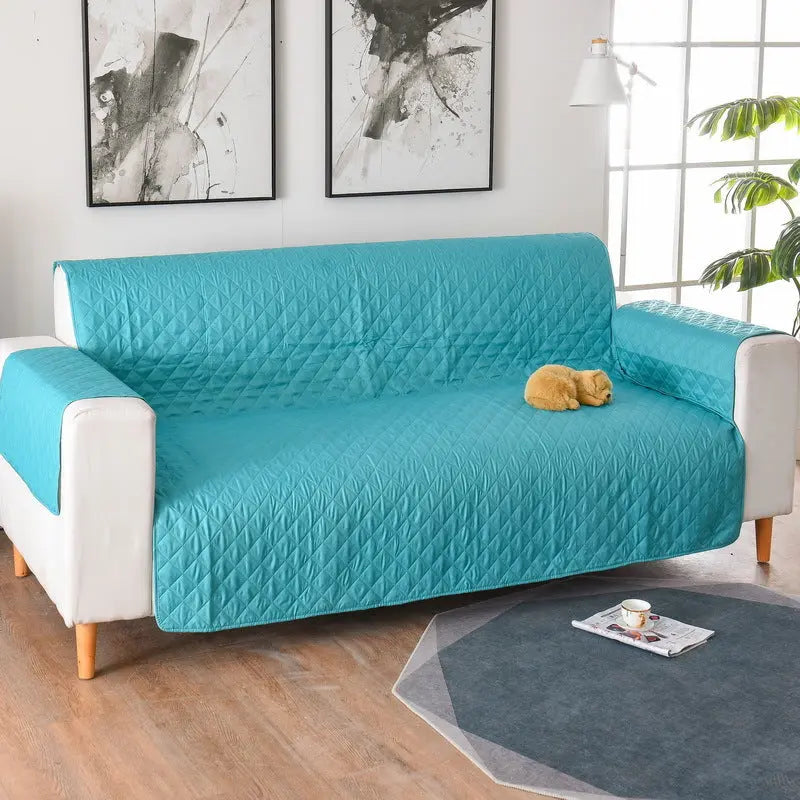 Plaid Canapé Moderne VIVADOW Lattice sofa cover mint green-Three people 190x196