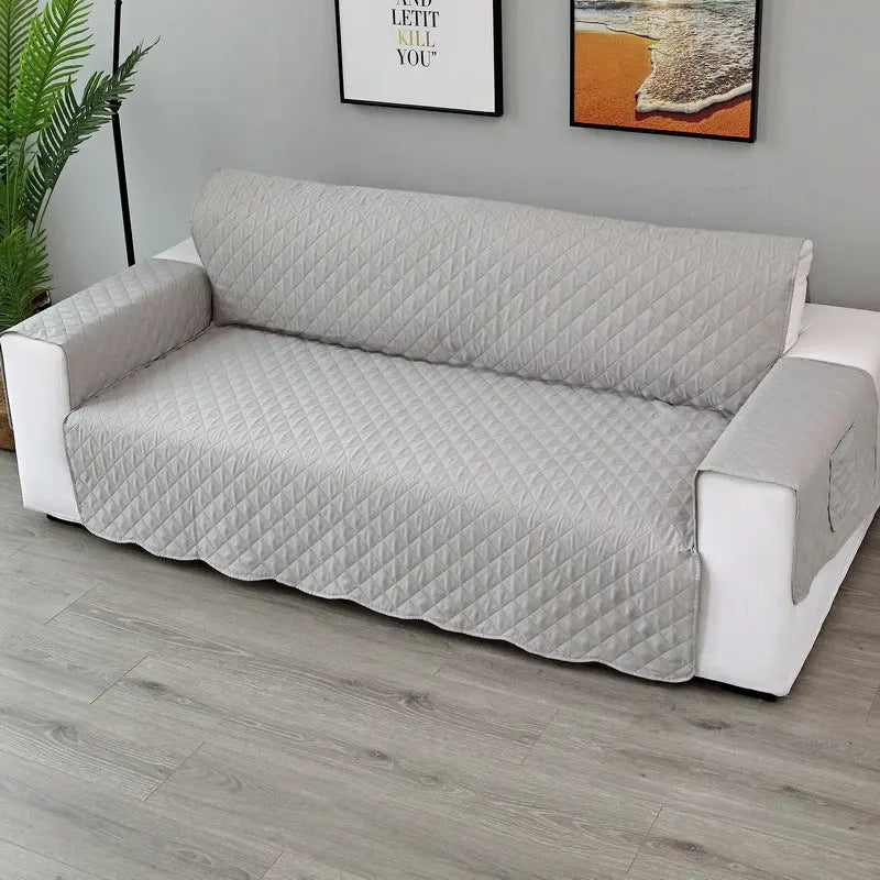 Plaid Canapé Moderne VIVADOW Upgraded sofa cover grey-Double 130x196