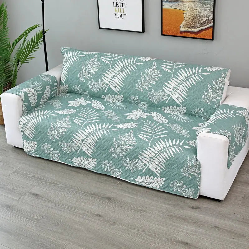 Plaid Canapé Moderne VIVADOW Leaf sofa cover light green-Double 130x196