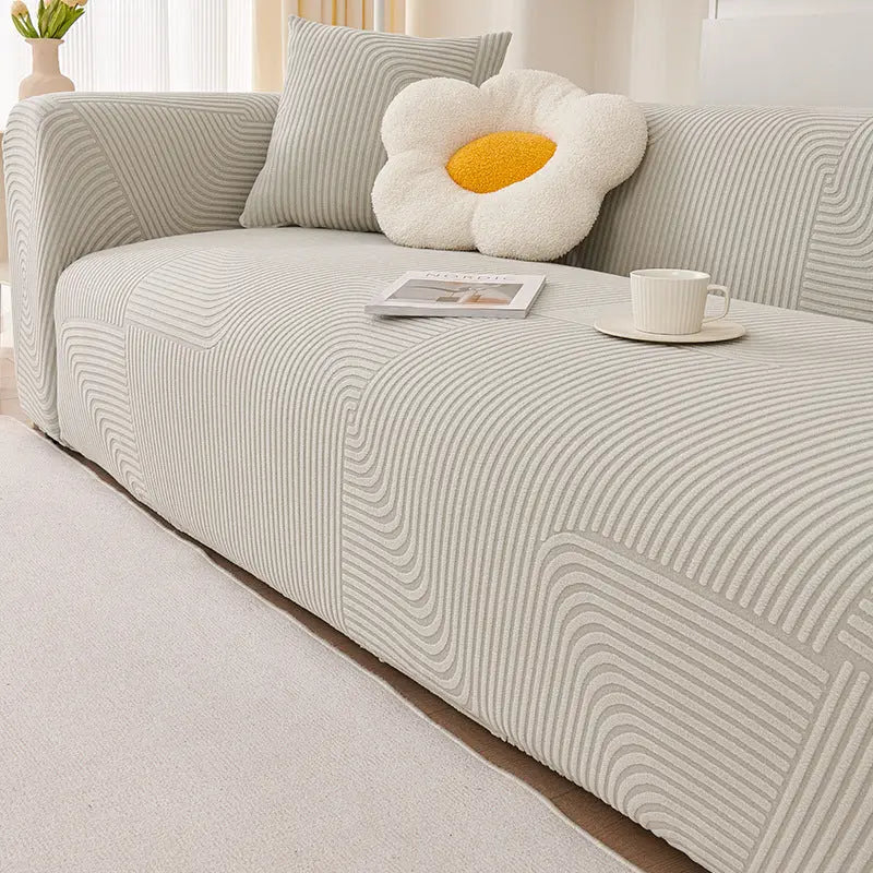 Plaid Canapé Velours SOFANOVA Cloud Stream Light Gray-305to360cm