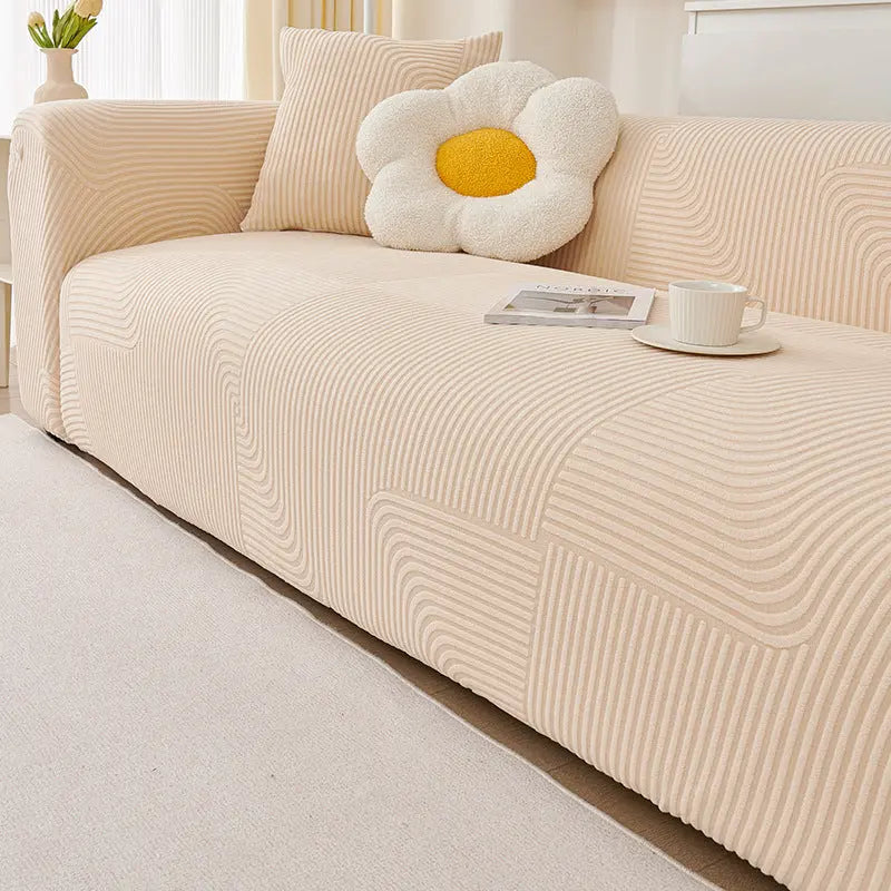 Plaid Canapé Velours SOFANOVA Cloud Flow Beige-90to140cm