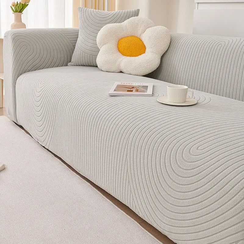 Plaid Canapé Velours SOFANOVA British Light Gray-235to300cm