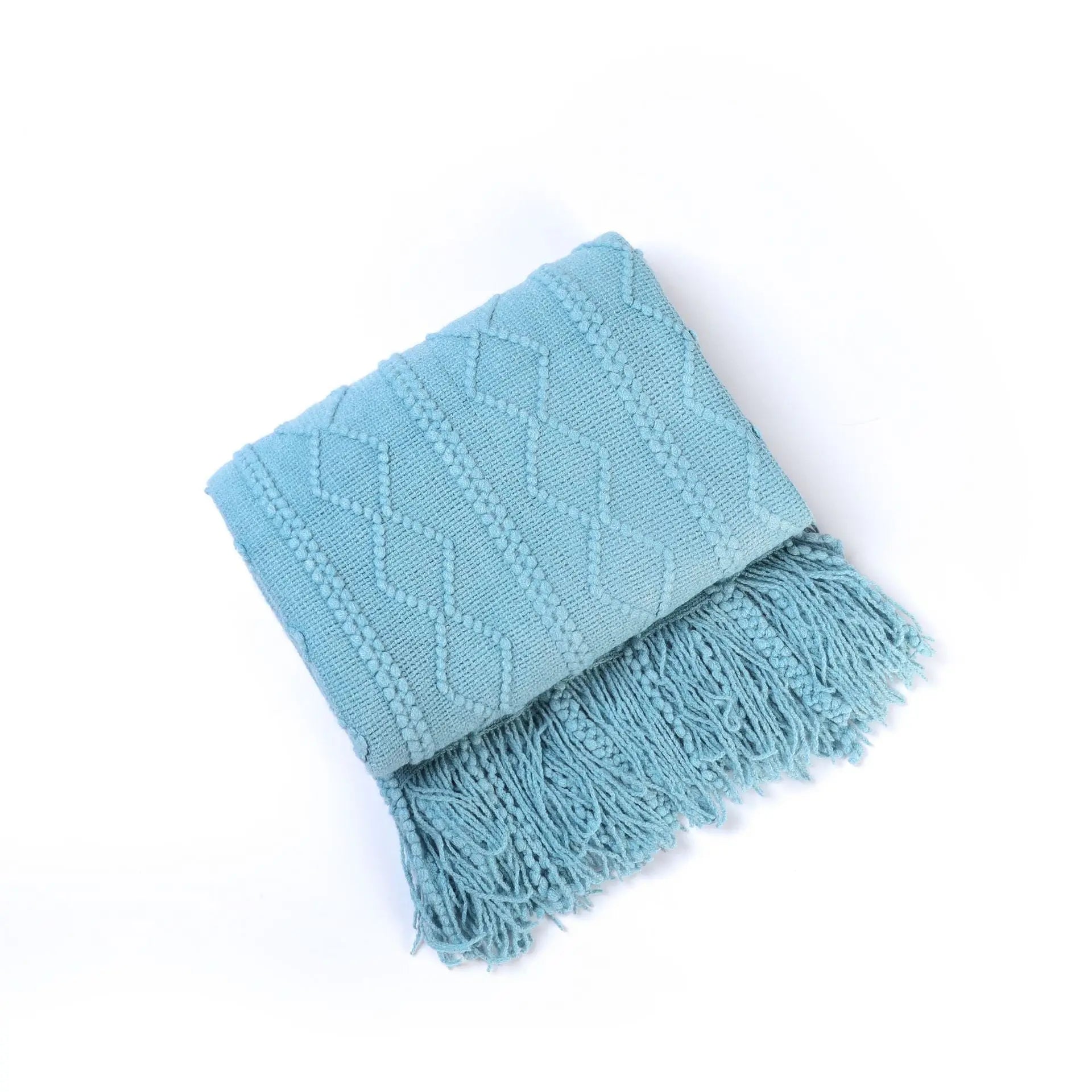 Plaid Canapé Acrylique Doux MARENO Lake Blue-150X230CM