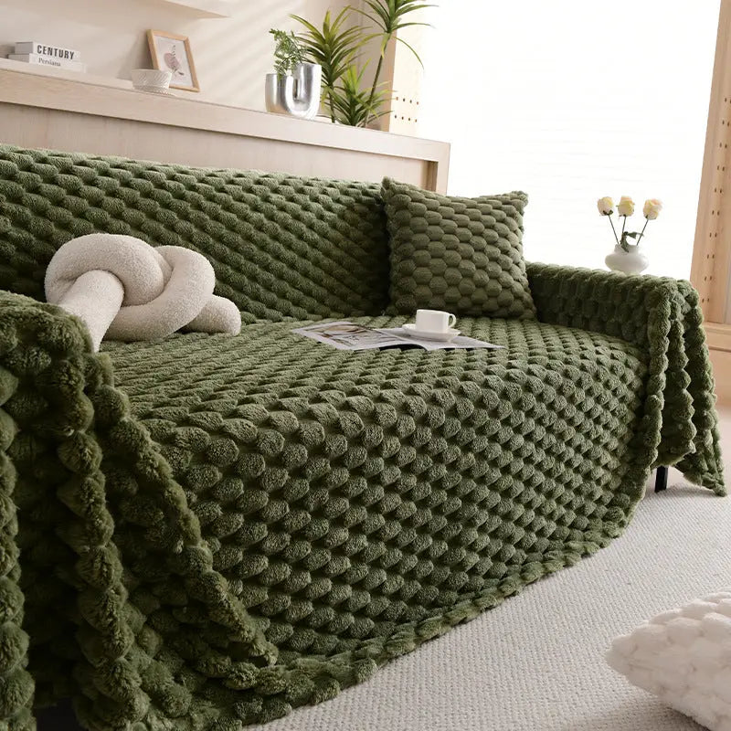 Plaid Canapé Antidérapant LUMIRA TM Warm Core Green-180X180cm