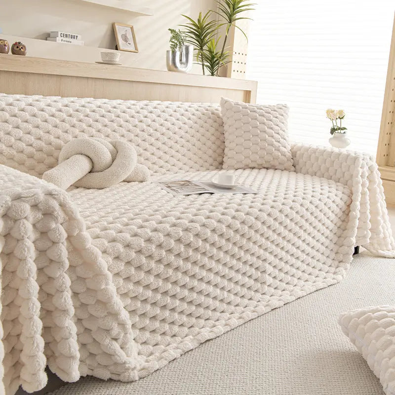 Plaid Canapé Antidérapant LUMIRA TM Warm Core Beige-180x340cm