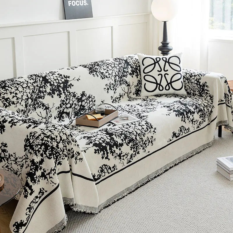 Plaid Canapé Antidérapant SOFIPO Yb Bayberry Tree Black-180x130cm