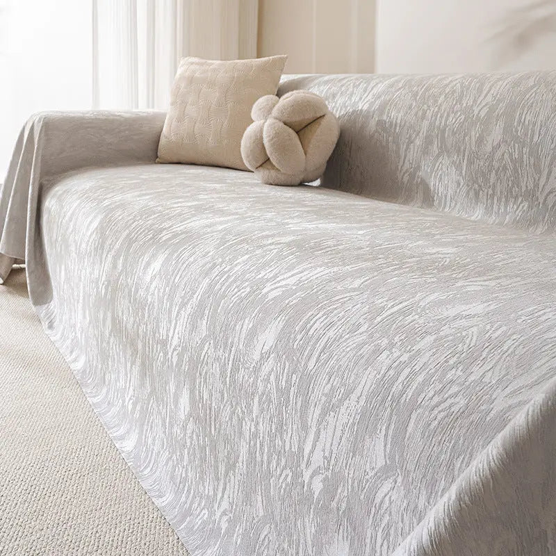 Plaid Canapé Chenille Classé **ÉLÉAME** Gray-180X340cm