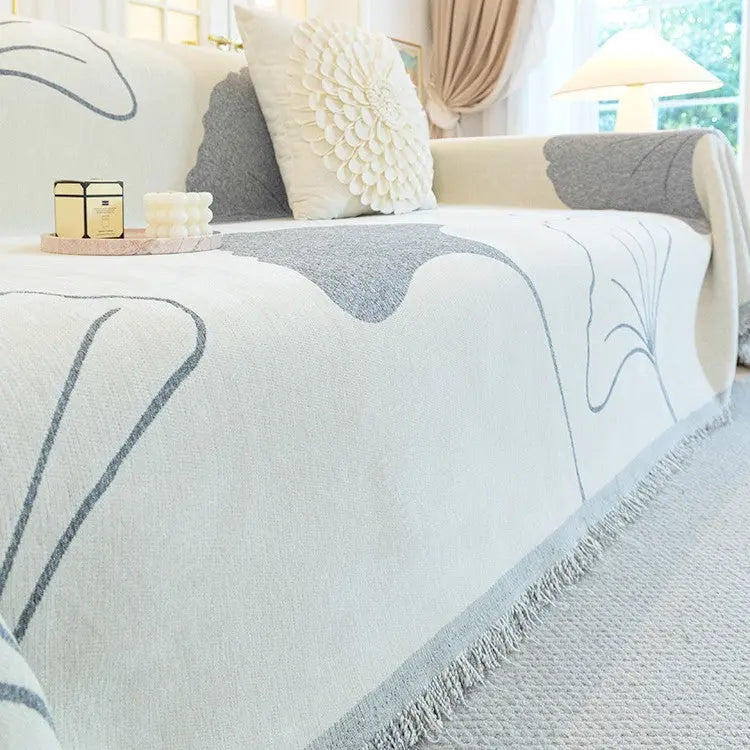 Plaid Canapé Chenille Simple LINAYA Gray-180X280cm