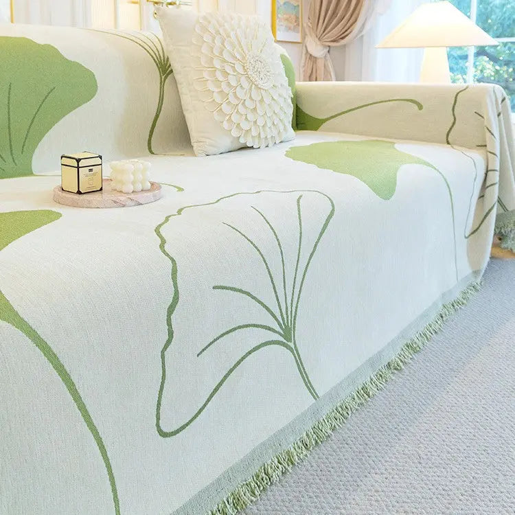 Plaid Canapé Chenille Simple LINAYA Green-180X380cm