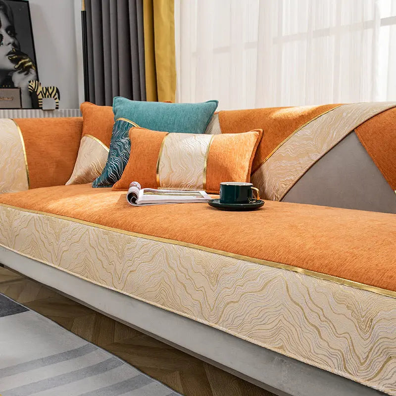 Plaid Canapé Chic Chenille LUXORA Orange-70x210