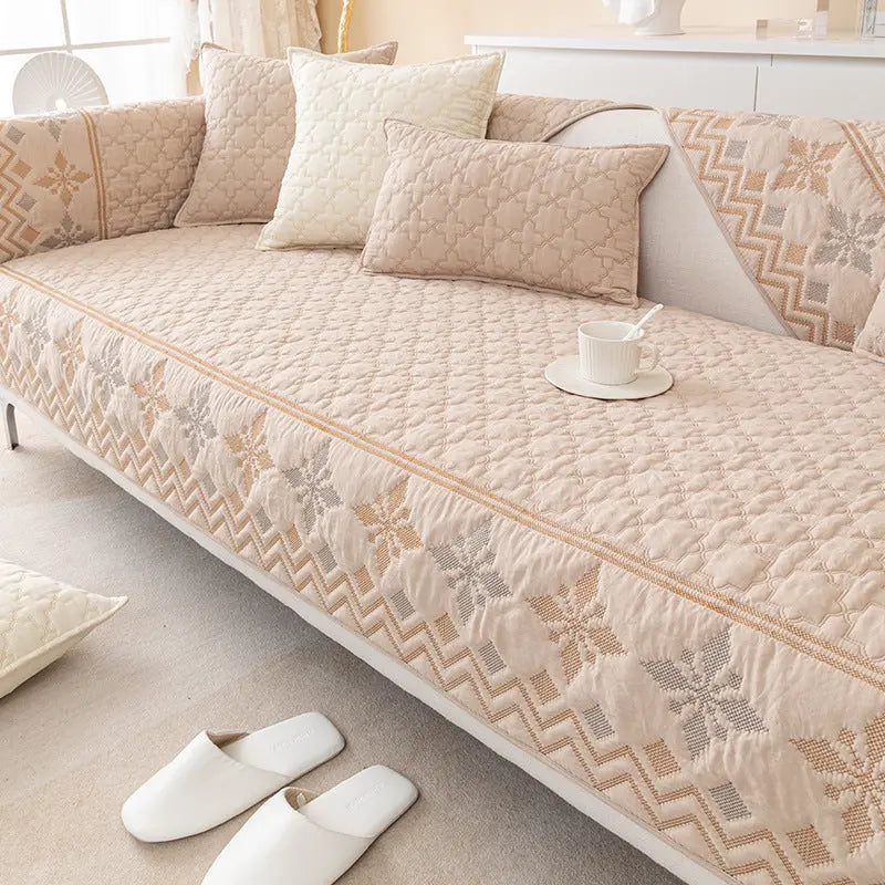 Plaid Canapé Coton Jersey PLAODECO Style Coffee Color-90X90CM