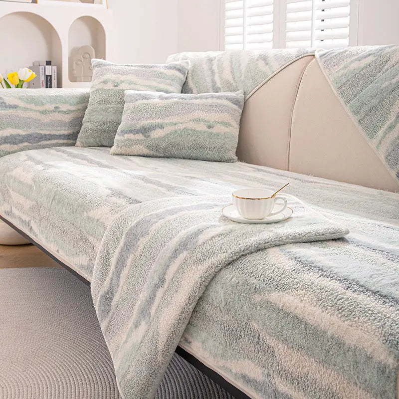 Plaid Canapé Doux FranceVogue Sky Light Green-90X320