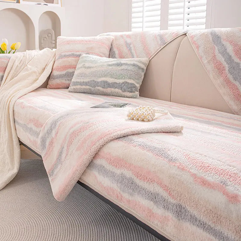 Plaid Canapé Doux FranceVogue Cherry Blossom Powder-90X260