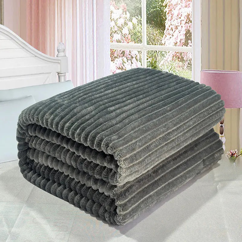 Plaid Canapé Doux LISA High Grade Gray-120cmX200cm Single Blanket