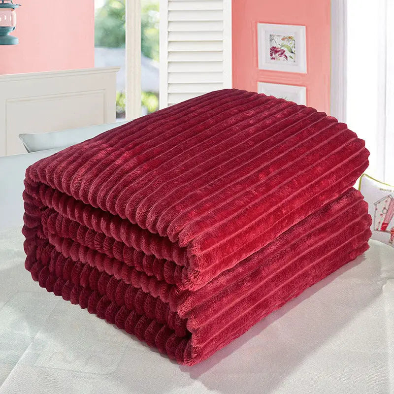 Plaid Canapé Doux LISA Bloom Red-200cmx230cm Single Blanket