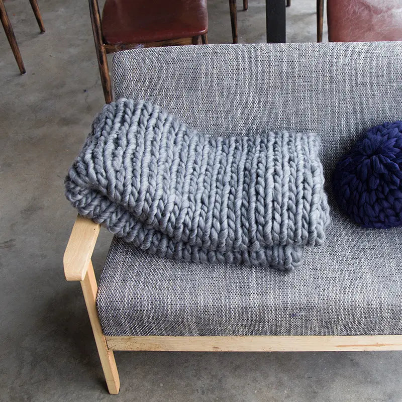 Plaid Canapé Jacquard TREVIS Dark Grey-120x150cm