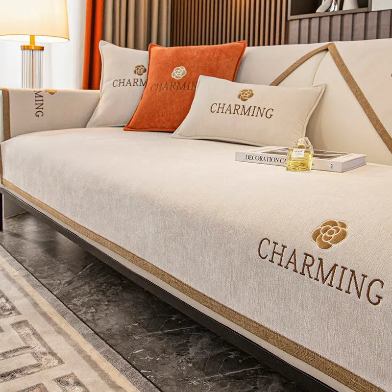 Plaid Canapé Moderne AILON Beige-70x150