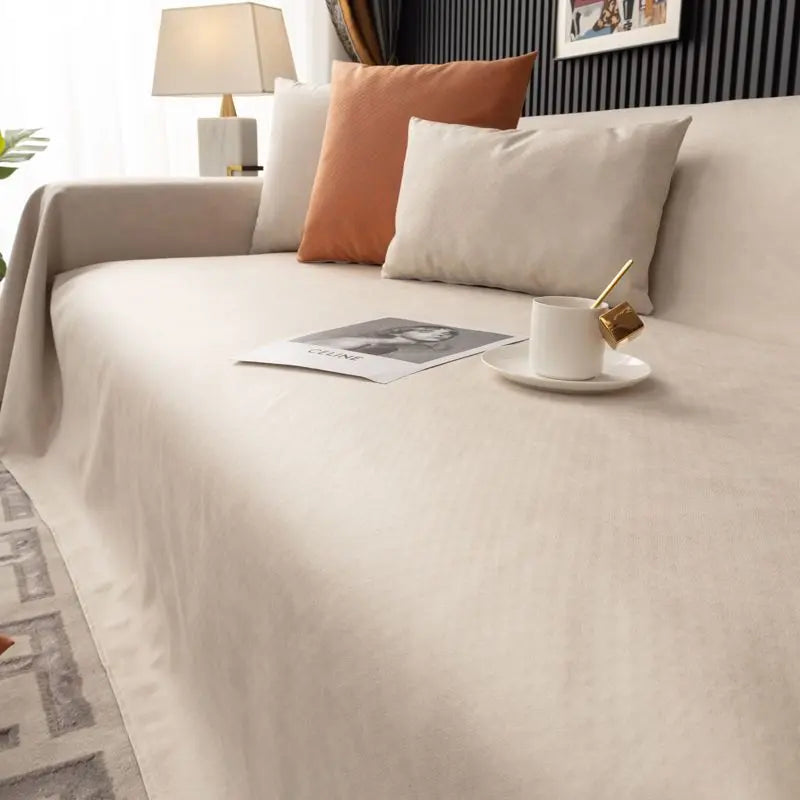 Plaid Canapé Moderne BLOSSOM Beige-210x300cm