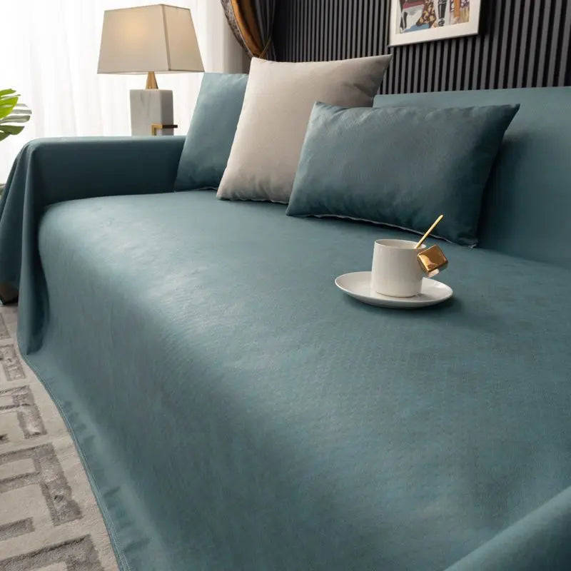 Plaid Canapé Moderne BLOSSOM Dark green-210x90cm