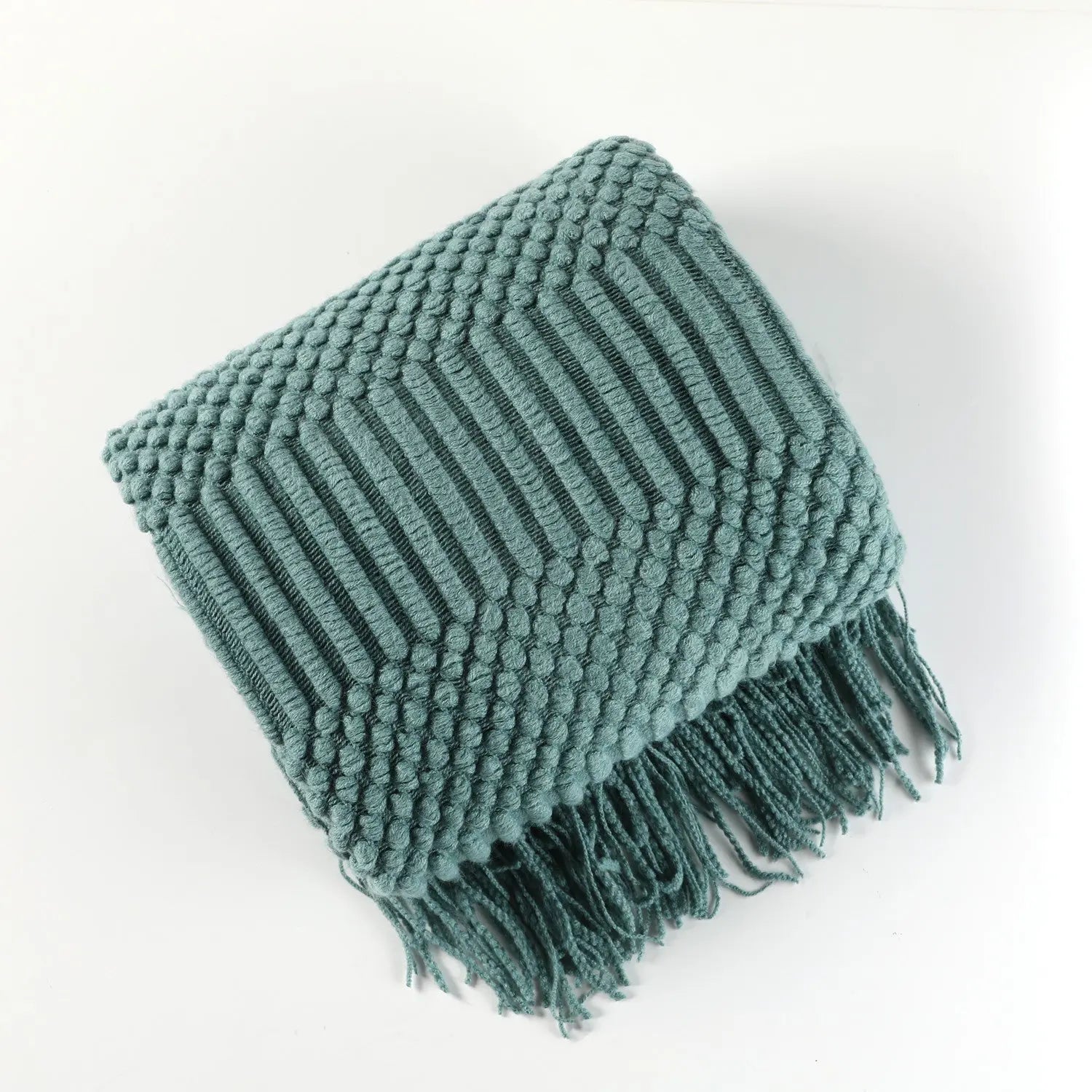 Plaid Canapé Moderne NordicHug Lake Green-127 X180CM Including Tassels