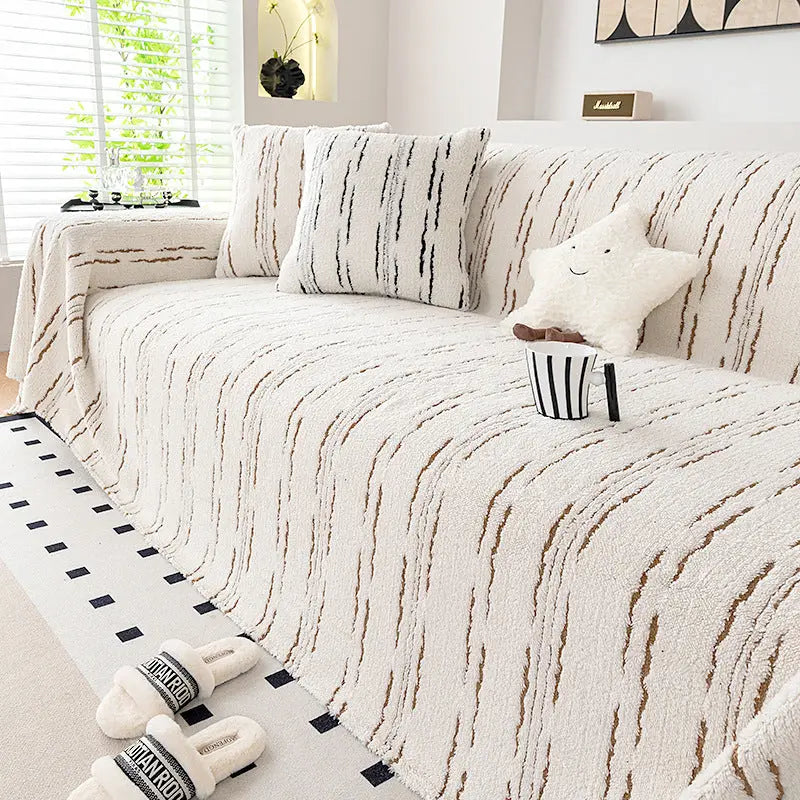 Plaid Canapé Moderne Polyester ARMONY Khaki-90x90